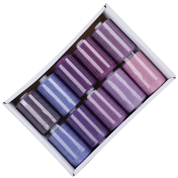 10 rullan ompelulankasetti kotitalous Pagoda-langat DIY-tarvikkeet 300 jaardia 402 Violetti