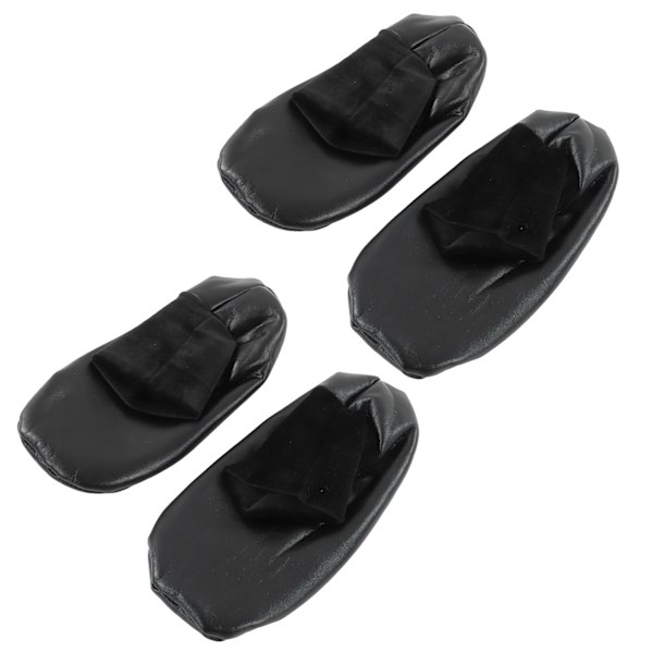 Sunnah Khuff Strumpor PU Läder Polyester Bekvämt varmt plyschfoder Termiska Khuffain strumpor för 36 till 41 EU SkostorlekSvart Elastisk version