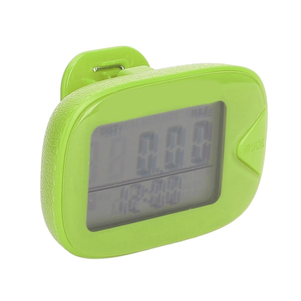 Stegräknare för promenader, stor digital display, multifunktionell, lätt, exakt, minnesfunktion, stegmätare för män och kvinnor, grön