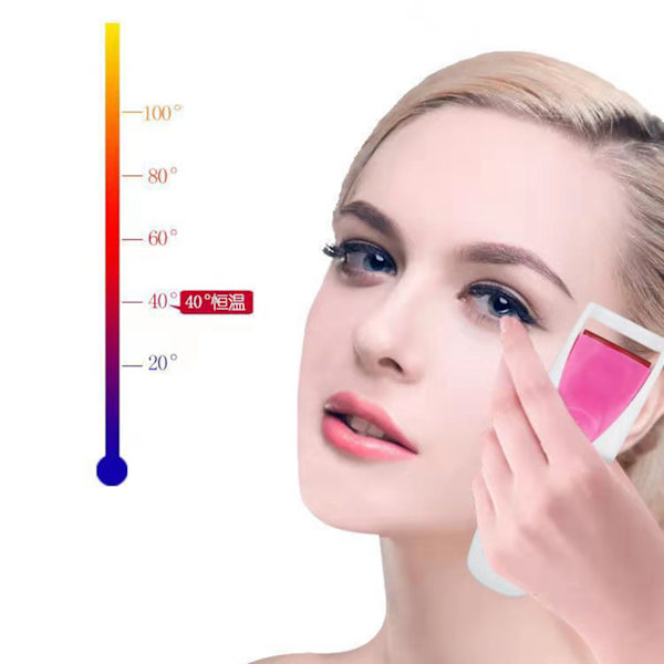 Uppvärmd ögonfransböjare mjuk silikon 40℃ Snabbuppvärmning Långvarig elektrisk ögonfransböjare Makeup ToolRöd