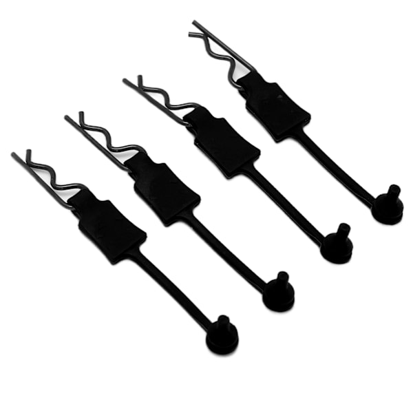 4st 1/10 RC Bilklämmor Pins Universal Car Shell Bult Spärr Clip Ersättningsmodell Bil Shell Tillbehör Svart