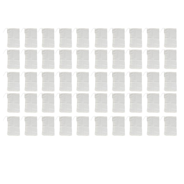 50 stk 20x30 cm bomuldspose med snøre Genanvendelig muslinpose Krydderpose Pose til husholdning