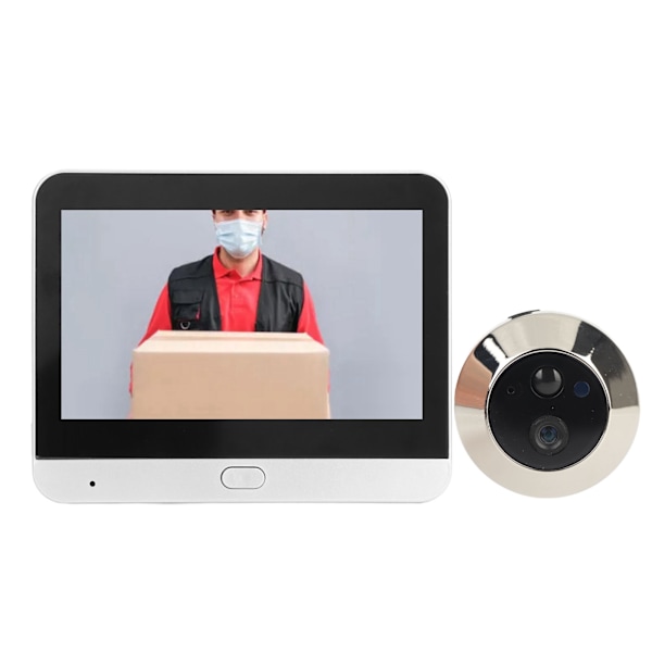 Titthålsdörrklockakamera för Tuya 1080P HD Night Vision WiFi Fjärrövervakning Videodörrklocka för hem