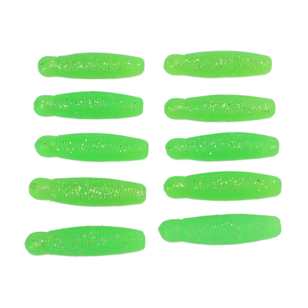 10 st Fiskesoftbete Artificiell Bi-Pupa Potatisbete Långkast Salttillsats 6cm 8g Grön
