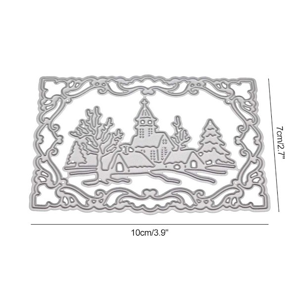 Jul Vinter Metal Skære Dør Stencil DIY Scrapbooking Album Stempel Papir Kort Prægning Håndværk Dekoration