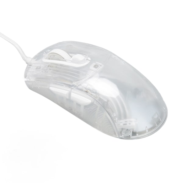 Ledningsbasert Transparent Mus 12800DPI 7-Tast Makroprogrammering 13 RGB-Lys Spillmus for Windows for OS X