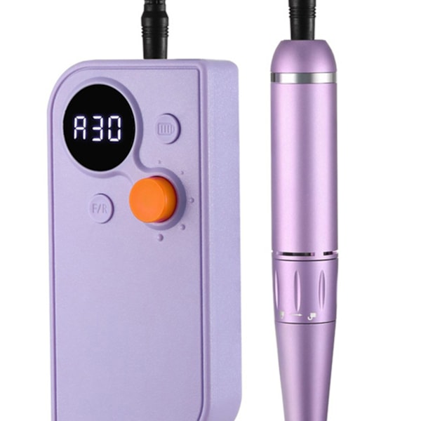 UV101 spikborrmaskin LED-skärm 0‑30000RPM drickbar spikslipmaskin set lila