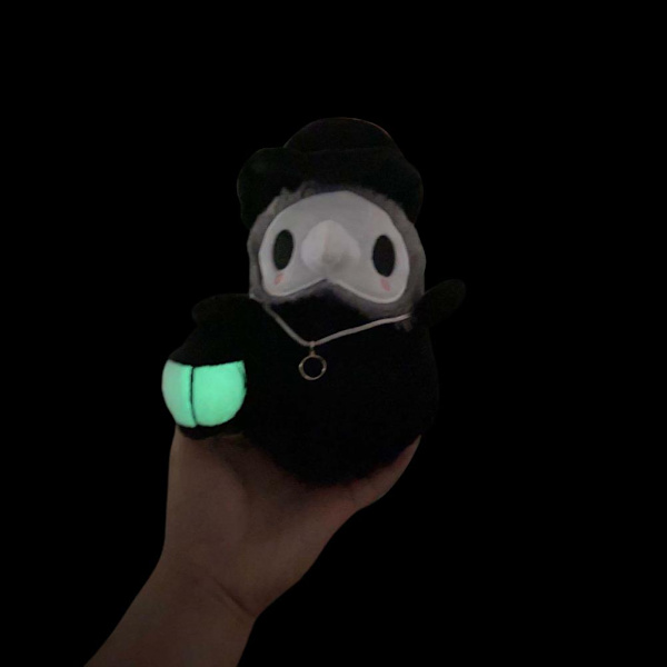 3 st 20 cm Halloween Doktor med Fågel Mun Plysch gosedjur med självlysande lykta Samlingar Soffa Sovrum Dekor Presenter