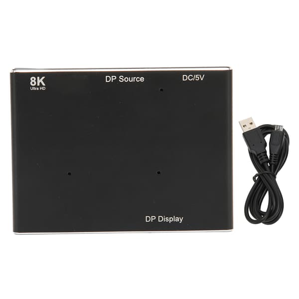 DisplayPort HD Multimedia Interface Splitter Stöder 8K MST SST 1 In 2 Ut Riktad DP-distributör för Hemmabio