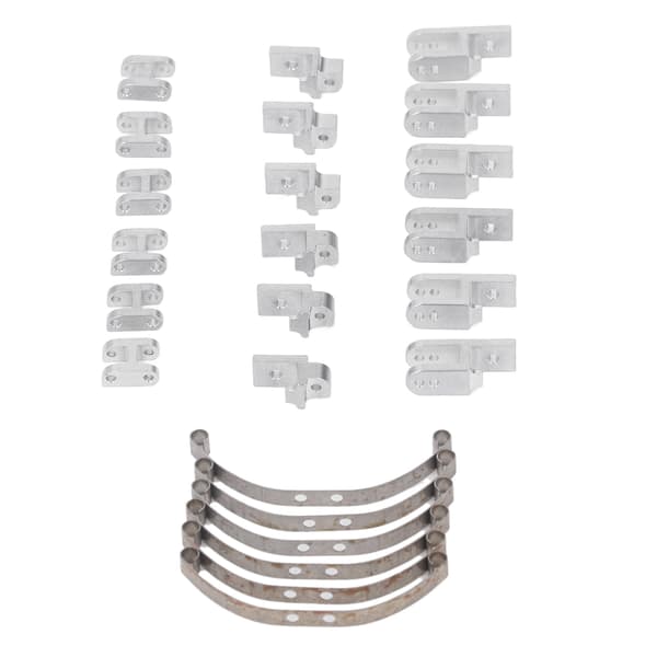 RC Støddæmper Tilbehør Professionelle Støddæmperdele i Aluminiumslegering til WPL B4 24 1/16 RC Bil Sølv
