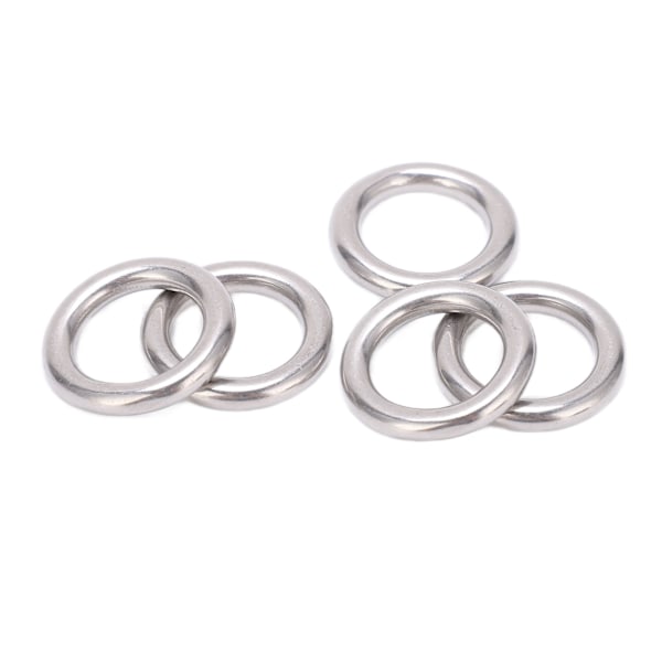 5 stk 304 rustfritt stål, runde O-ringer, sømløs, sømløs metall O-ring for seiling, dykking, 5x20 mm