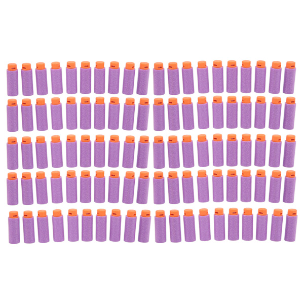 100 st Universal Short Dart High Density EVA Soft Shot Harmless Toy Refill för olika Shooting Toy Lila