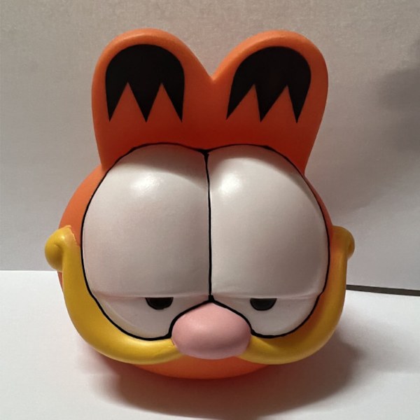 Söt tecknad spargris Myntbank Mjuk plast Tecknad Pengar Tank för Barn Pojkar Flickor Garfield Head