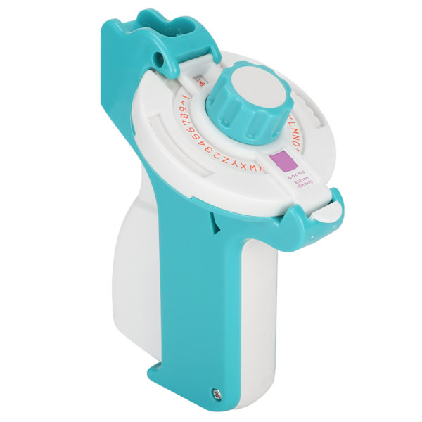Label Maker Skrivemaskine med Prægningstape Manuel DIY Projekter Forsyninger Lyseblå E-202