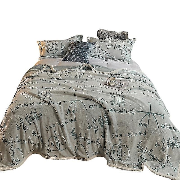 Tykt og varmt vintermælkefleece dobbeltsidet flannels tæppe 150*200cm - Multifunktionelt tæppe