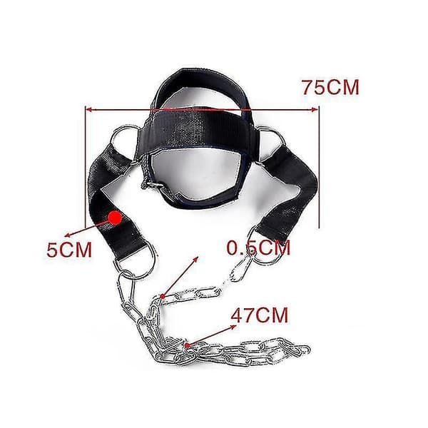Head Harness Strength Training Strap With Chain Adjustable Neck Power Training Belt Gym Fitness