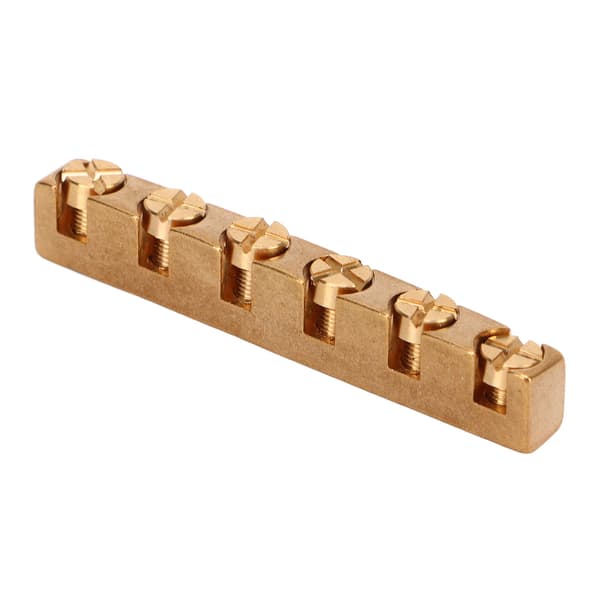 【NX】Gitarrmutter 6-strengs messing, justerbart instrumenttilbehør, reservedel Kompatibel med bass