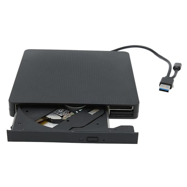Ulkoinen CD- ja DVD-asema 5 Gbps USB 3.0 Type C CD DVD RW -asema kannettaville tietokoneille, pöytätietokoneille, Windowsille, Linuxille ja OS X:lle