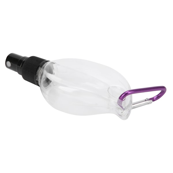 50 ml bladformad transparent resedoseringssprayflaskor med nyckelring påfyllbar behållare Svart munstycke