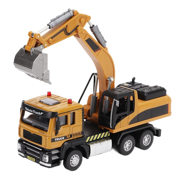 1/50 Engineering Grävmaskin Modell Legering Pull Back Konstruktion Fordon Leksak för barn Pojkar Flickor Present