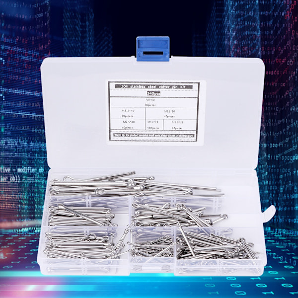 340 st saxsprint sortimentset kit 304 rostfritt stål industritillbehör Fästelement