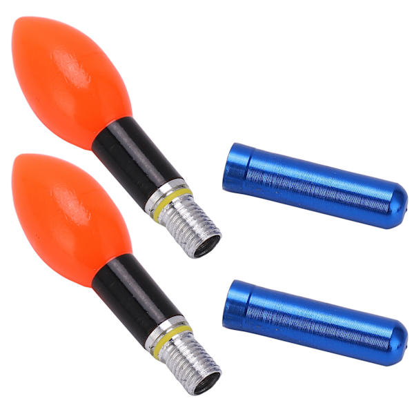 2 stk LED fiskeflottører og bobbers Plast Nattfiske Glow Bobbers Float Lights Tilbehør Blå