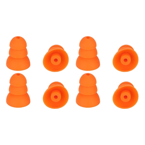 8 st silikon öronproppar bullerreducerande utbyte öronproppar för Se846 Se535 Se215 och inre hål 2,0-3,5 mm öronsnäcka Orange