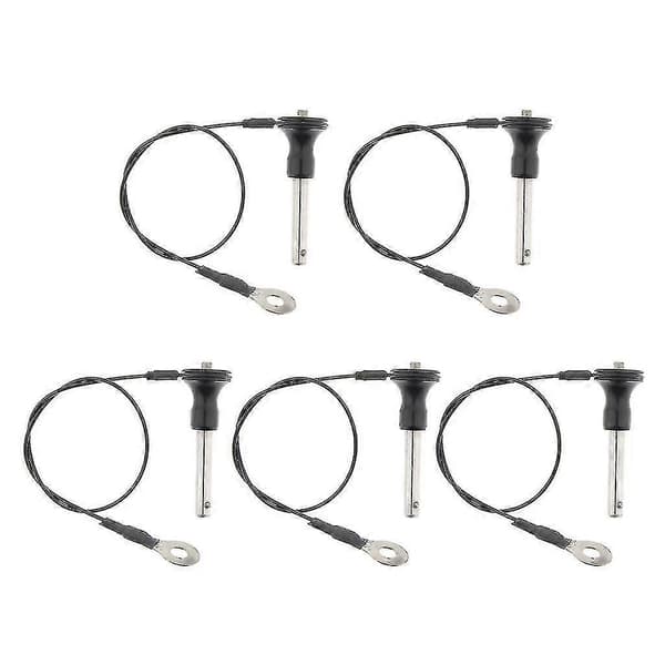 5x Metalkuglelås Quick Release Pin Trykknap Fin Finish 8mm-20mm-hy