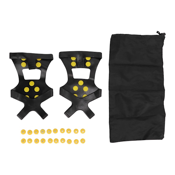 1 par 10 pigger ispigger for snø og is - Anti-skli ispigger for sko og støvler - Gåpigger for tur, fotturer og klatring - Størrelse M (36‑41)