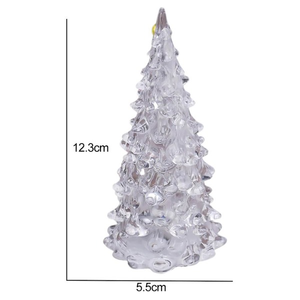 LED Crystal Mini Julgran Nattlampa Lampa Färg Ändrar Julnattslampa Heminredning Juldekoration Barnpresent