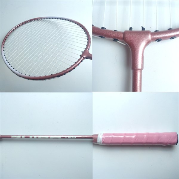 Badmintonracket Professionell lättviktsbadmintonracket i metall för student Nybörjarkonditionsträning gudinna rosa