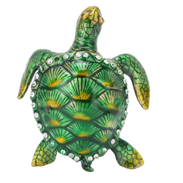 Turtle Trinket Staty zinklegering Små smycken Förvaringslåda Container Collection Hemprydnad
