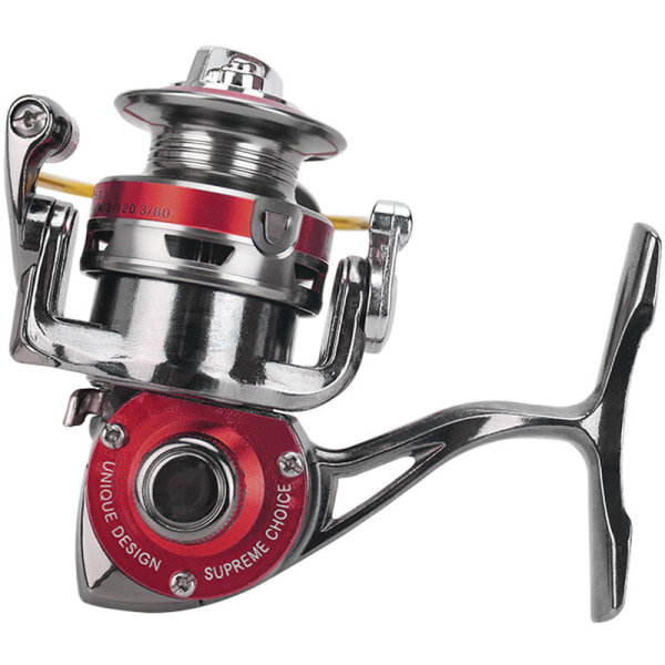Minisnelle 3+1 kulelager 5.0:1 fullmetall spinningshjul isfiskesnelle fiskeutstyr, modell: rød