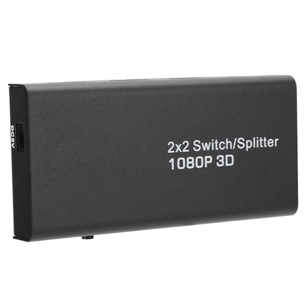 2 x 2 HDMI Distributor Understøtter 1080P Computer Spillemaskine til Visning af Billede Output 100‑240VEU