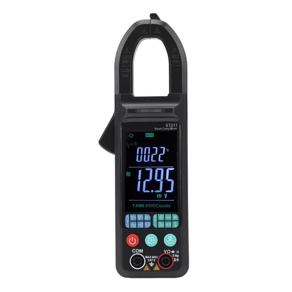 【NX】Farve Stor skærm Tangmeter Automatisk Intelligent Multimeter Multifunktion AC DC Spændingsmodstand Kapacitans Tangmeter Sort