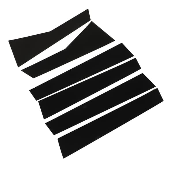 6 stk. søjlepost-dekalbeklædning blank sort letvægts søjlepost-støbeafdækning til CRV 2012-2016