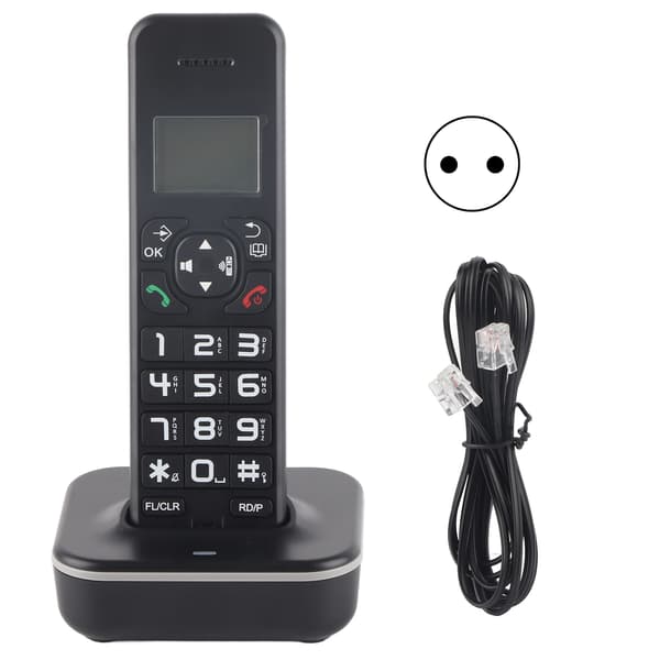 D1102B Digital Trådløs Håndholdt Telefon Håndfri Samtale Telefon for Kontor Hjem 100‑240VEU Plugg