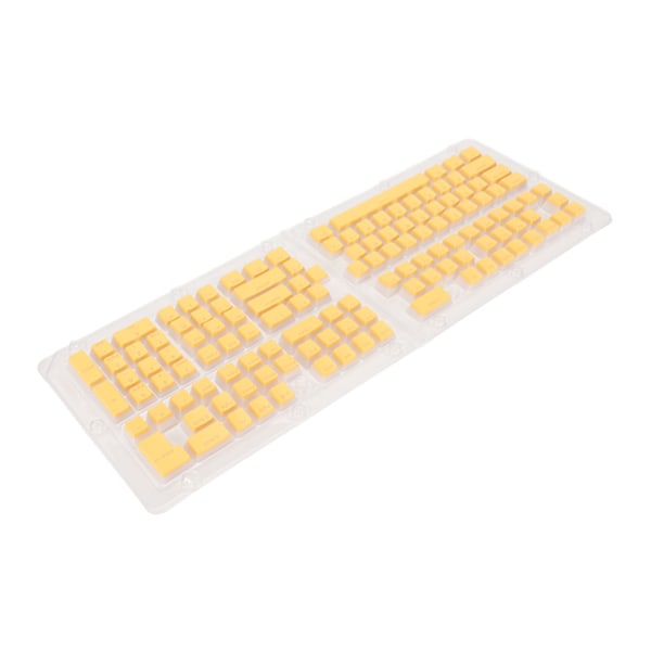 PBT Pudding Keycaps 129 nycklar Genomskinliga OEM-höjd Doubleshot Injection DIY Keycaps för mekaniska tangentbord Gul