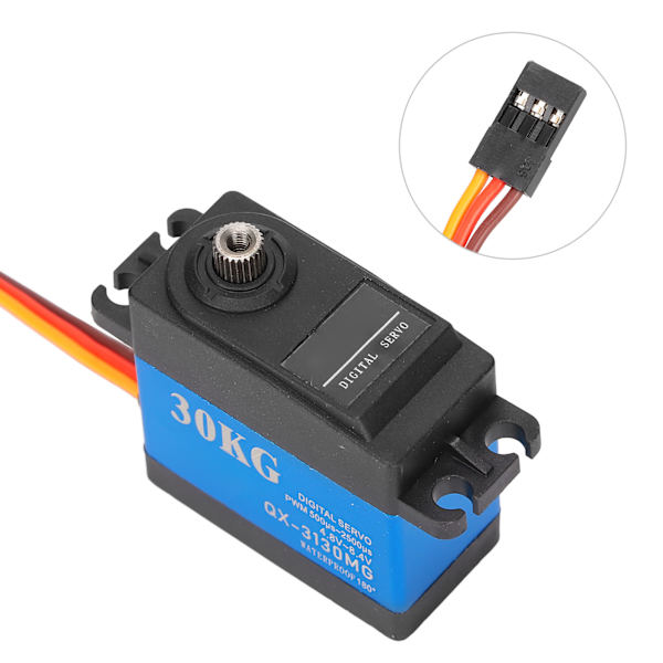 Vanntett Digital Servo Stor Dreiemoment Metallgir Servo for Flymodell Bilmodell Drone 4.8V‑8.4V