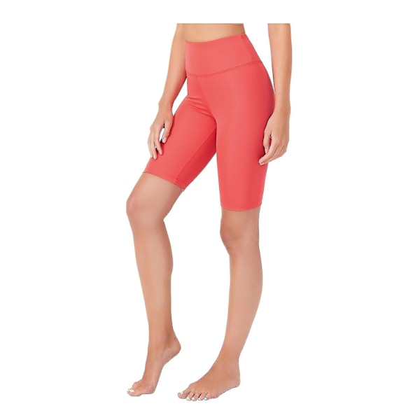 Orange High Waist Compression Shorts för kvinnor XS