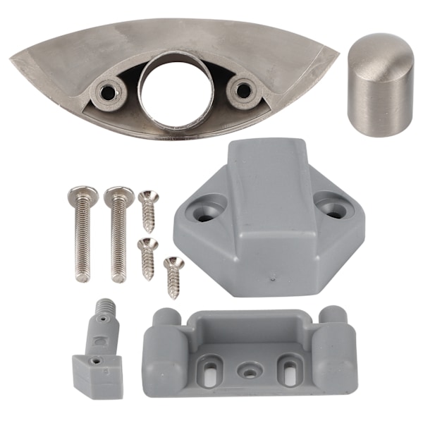 Lådknapplås Skåpdörr Trycklåsning för Marine Boad RV 12‑25mm Träskåpsdörr Borstad Silver