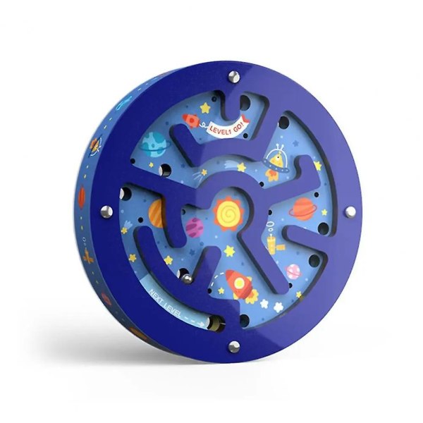 Maze Toy Educational Interactive Hand Eye Coordination Double Sides Rolling Ball Maze Game Toy For Entertainment Blue