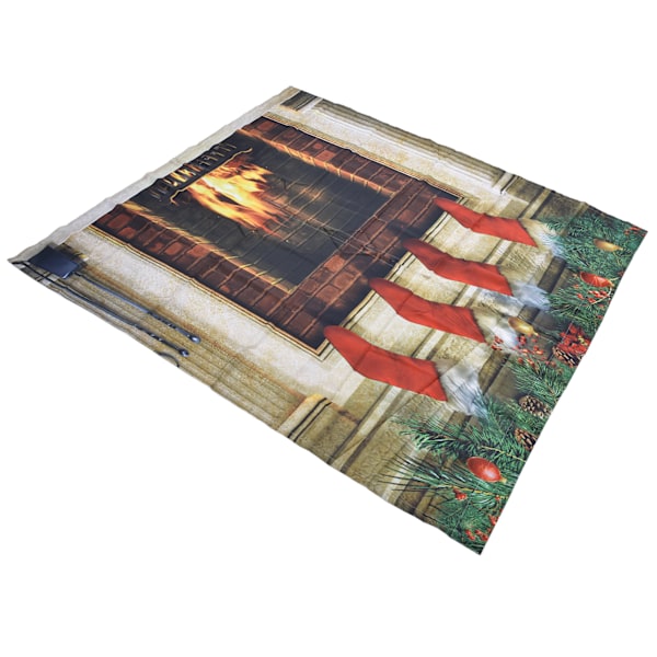 Julgardiner Klassisk Design Tryck Xmas Traditionell Vintersäsong Tema Fönstergardiner för sovrum Vardagsrum150x166cm Jul 21