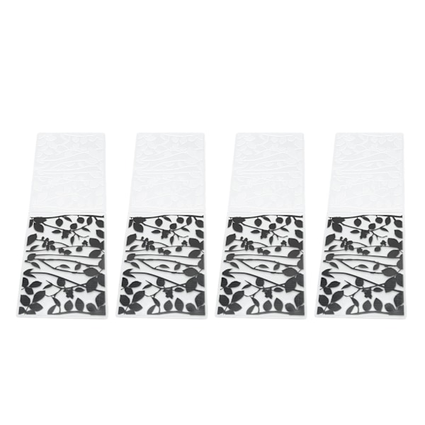 4 stk. pregefolder DIY lage dekorative teksturer plast pregede designmaler for håndverksprosjekter
