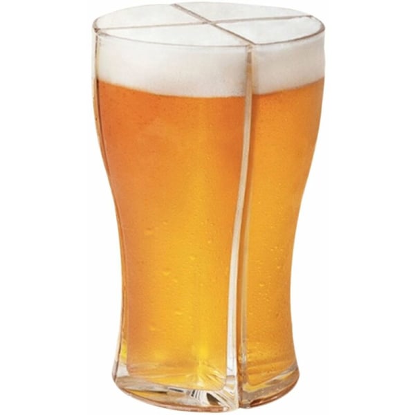 Super Schooner Glass Party -olut-annostelija, Akryyli Creative Beer Glass, Pudotuksenkestävä, Pieni koko