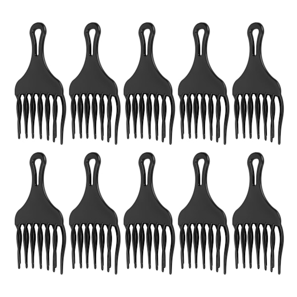 10 st Pick Comb Multipurpose Wide Face Stor Tand Afro Hair Pick för Hemma Frisörsalong