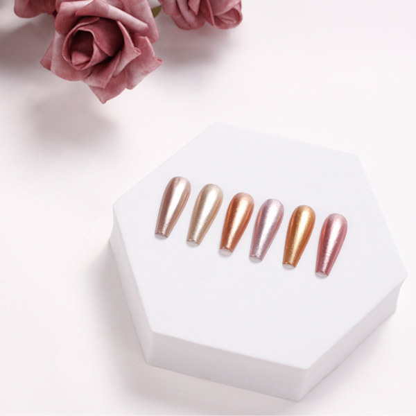 6 Färg Krom Glitter Powder Nail Mirror Powder Metallic Nail Art Powder Mirror Powder Holographic Nail Powder