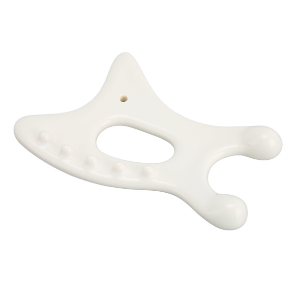 Keramiska Gua Sha skrapverktyg Ergonomiska rundade kanter Gua Sha ansiktsmassageverktyg