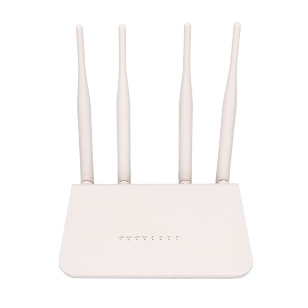 4G LTE-modemrouter med SIM-kortplads 4 antenner 2,4G 300 Mbps Understøtter 32 enheder WiFi-router til kontor 100‑240V EU-stik