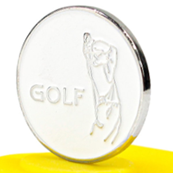 Magnetisk Golfhat-Klips Golfkasket-Marker Silikon Stabil Fiksering Golftræningshjælpemiddel Tilbehør Til Sport Udendørs Gul